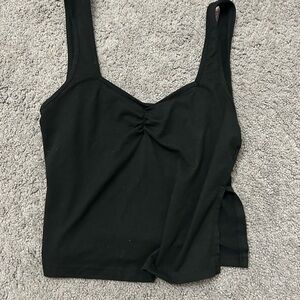 Black tank Top with waist cut outs